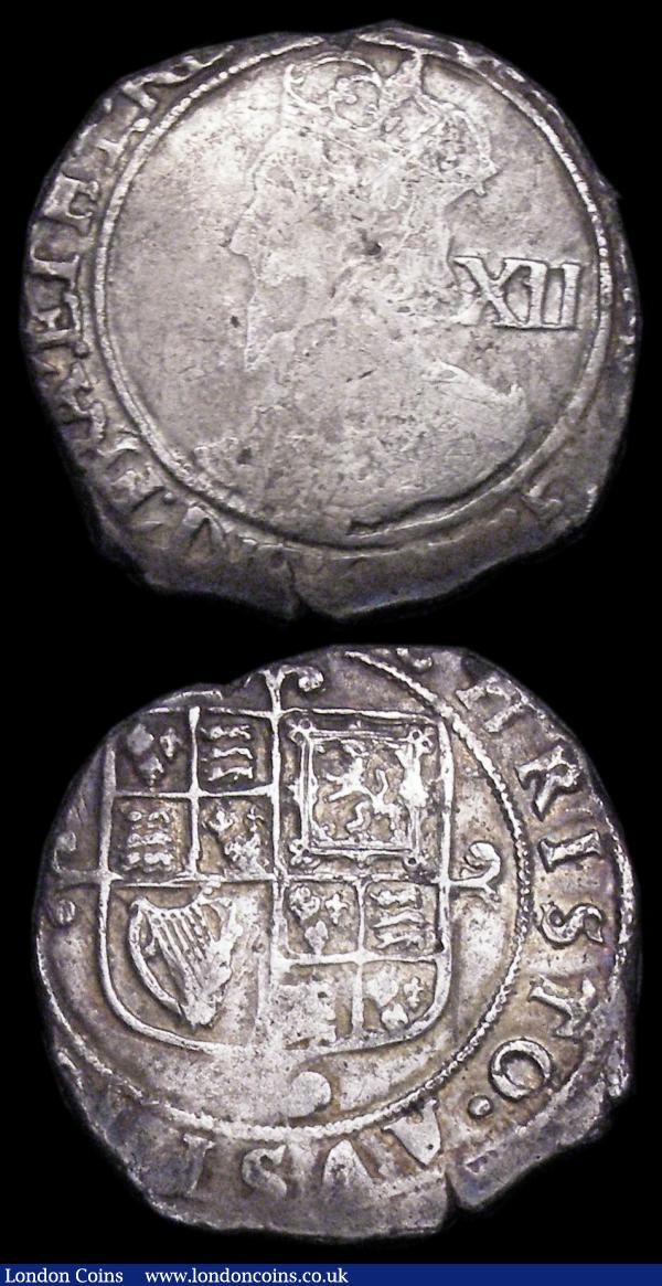 Shillings Charles I (2) Group D, type 3a, no inner circles, with round garnished shield on reverse, S.2791 mintmark Crown, Fine, the obverse with some scratches, the second on an uneven flan, Obverse with large Bust, the mintmark off-flan VG/approaching Fine, exact attribution not possible  : Hammered Coins : Auction 158 : Lot 1761