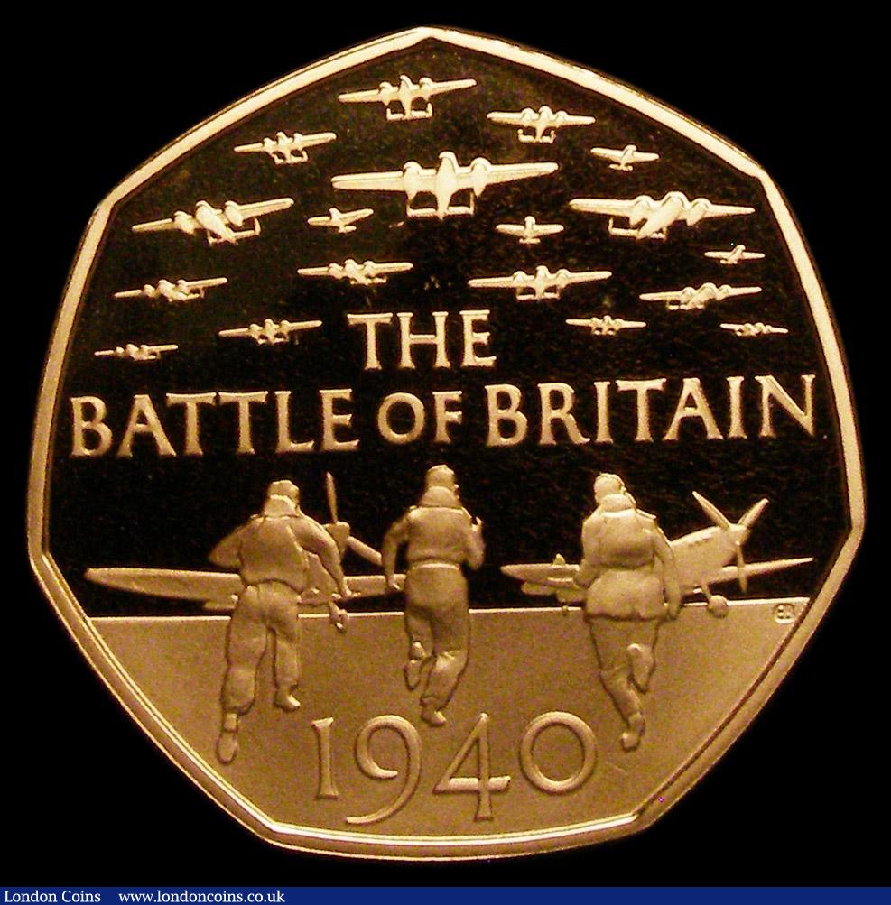 London Coins : A158 : Lot 1867 : Decimal Fifty Pence 2015 75th Anniversary of the Battle of Britain Gold Proof S.H31 FDC