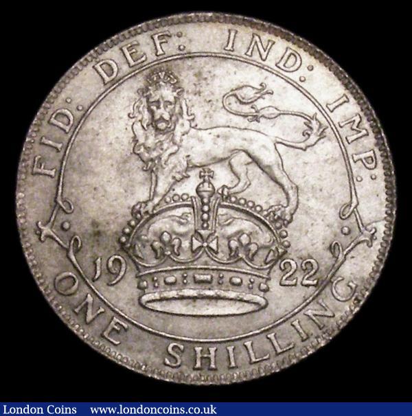 Shilling 1922 ESC 1432 GEF/AU with a light golden tone : English Coins : Auction 158 : Lot 3363