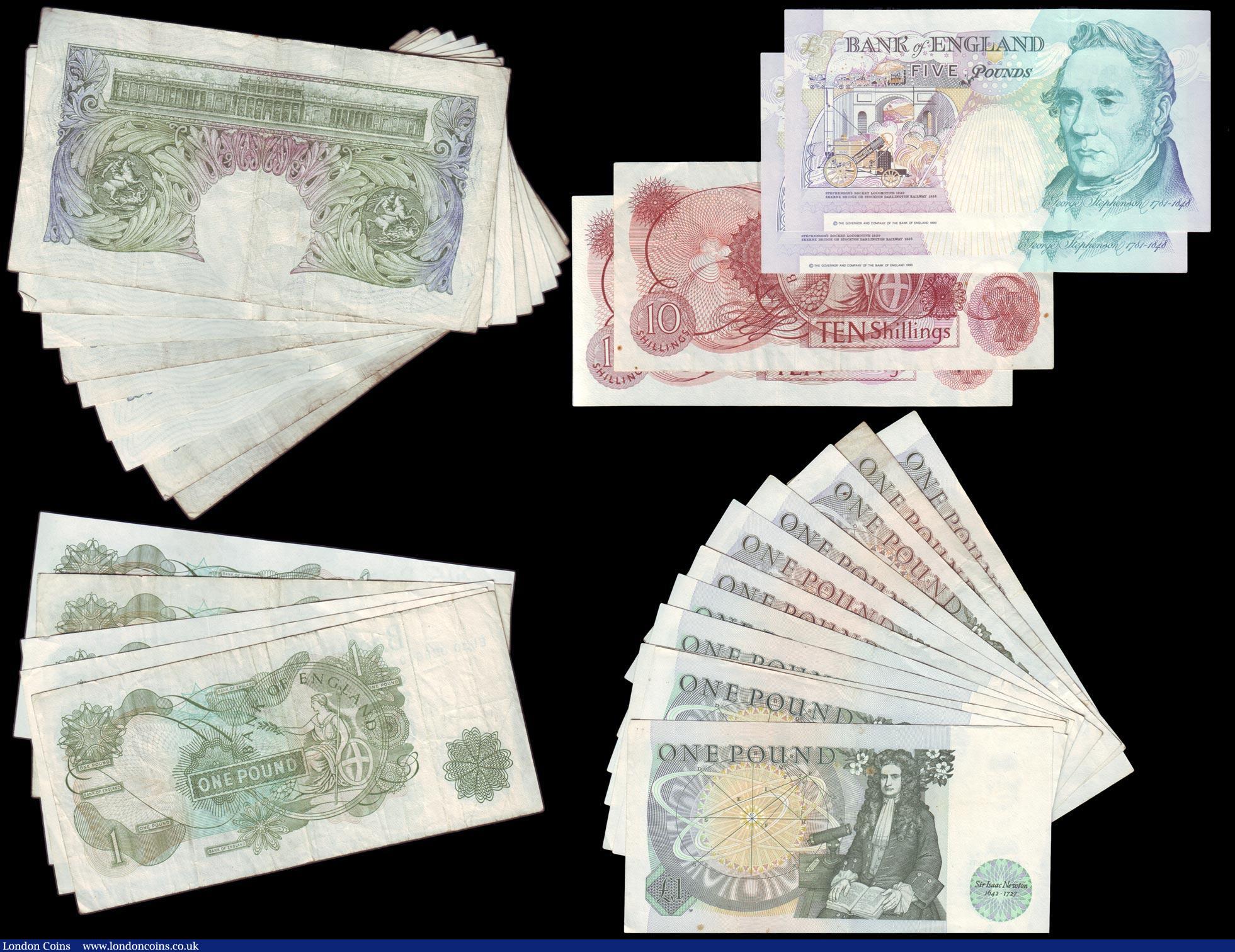 London Coins : A158 : Lot 74 : Bank of England (31), 5 Pounds Gill (2) B357 a consecutively numbered pair series C11 801566 & C...