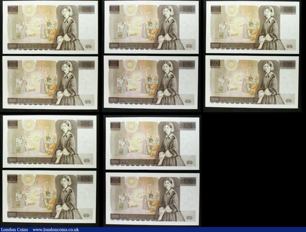 London Coins : A158 : Lot 96 : Ten Pounds Kentfield (10) B360 issued 1991, a consecutively numbered first series run KN58 253911 to...