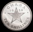 London Coins : A158 : Lot 1142 : Ghana Ten Shillings 1958 Silver Proof KM#7 nFDC with a few minor hairlines
