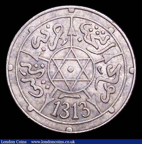 London Coins : A159 : Lot 3296 : Morocco Half Dirham AH1313 (1896) Berlin Mint Y#9.1 EF with a pleasing tone, a scarce one-year type