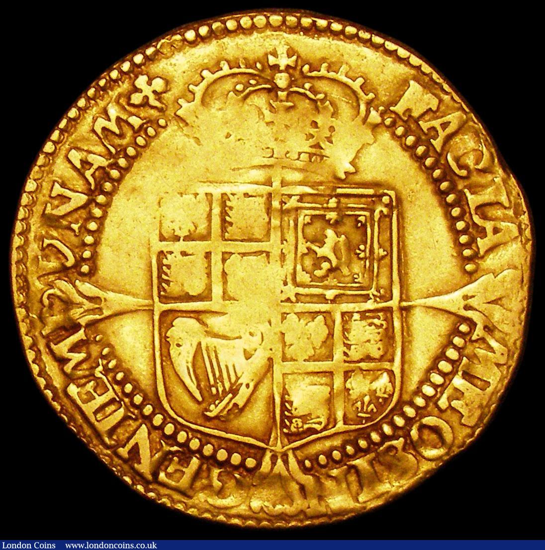 London Coins : A159 : Lot 625 : Laurel James I Fourth Head, very small ties S.2638B About Fine with some slightly weak areas