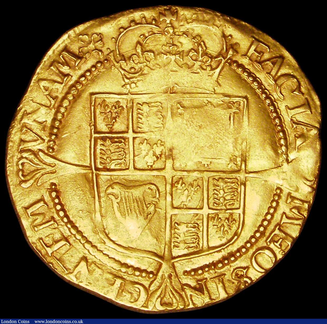 London Coins : A159 : Lot 626 : Laurel James I Third Coinage Fourth head, very small ties, S.2638B mintmark Trefoil, Fine or better ...