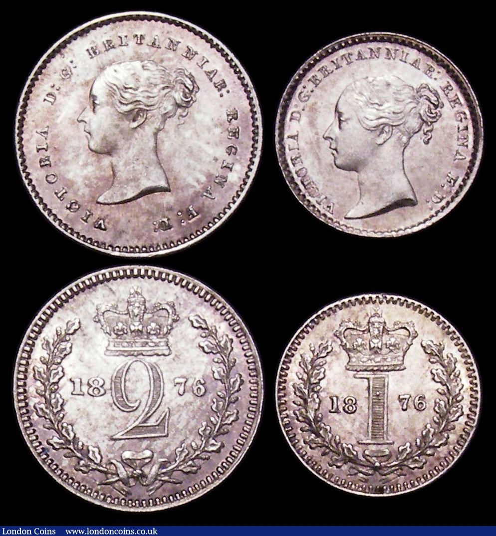 London Coins : A159 : Lot 911 : Maundy Set 1876 ESC 2489 GEF to UNC lustrous and lightly toned