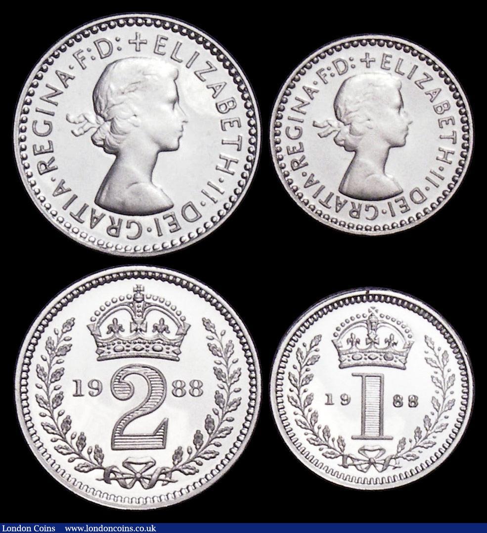 London Coins : A159 : Lot 961 : Maundy Set 1988 ESC 2605 UNC and lustrous with a hint of very light toning