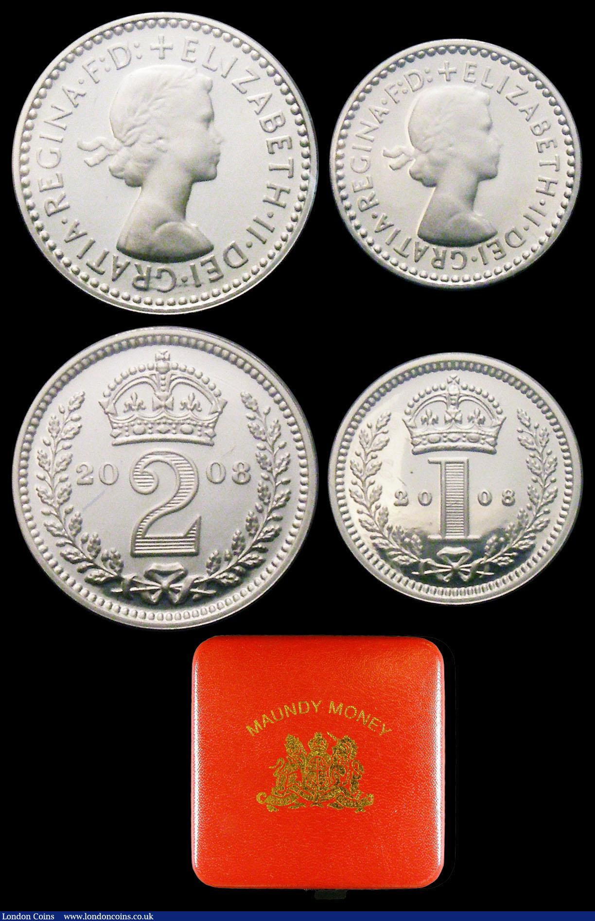 London Coins : A159 : Lot 987 : Maundy Set 2008 S.4211 FDC in the sealed plastic envelope, within the red Maundy Money box of issue