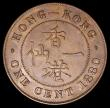 London Coins : A159 : Lot 2034 : Hong Kong One Cent 1880 KM#4.3 UNC or near so and toned, the obverse with minor contact marks