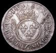 London Coins : A159 : Lot 3107 : France Ecu 1695 Rennes Mint, mintmark 9 KM#298.24 Good Fine and bold, clearly showing traces of the ...