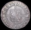 London Coins : A159 : Lot 646 : Shilling Edward VI Fine Silver Issue S.2482 mintmark Tun GVF with a striking flaw and a slight scrat...
