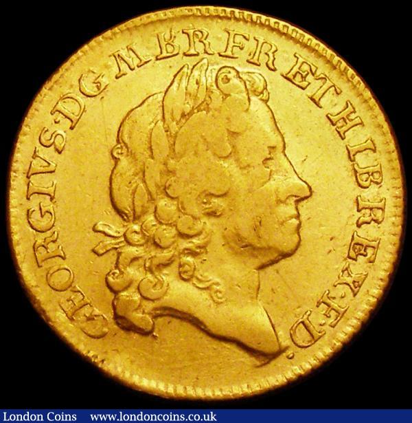 Guinea 1715 Second Laureate Head S.3629 Fine with some hairlines, Rare : English Coins : Auction 160 : Lot 2136