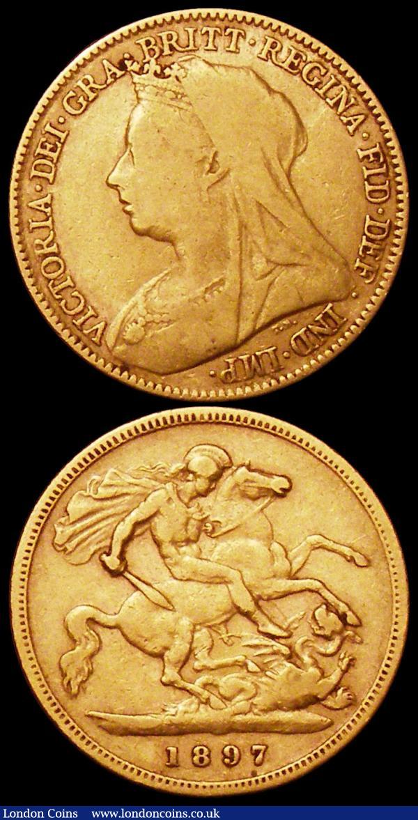 Half Sovereign 1897 Marsh 492 VG/Fine, 1899 Marsh 494 Fine : English Coins : Auction 160 : Lot 2180