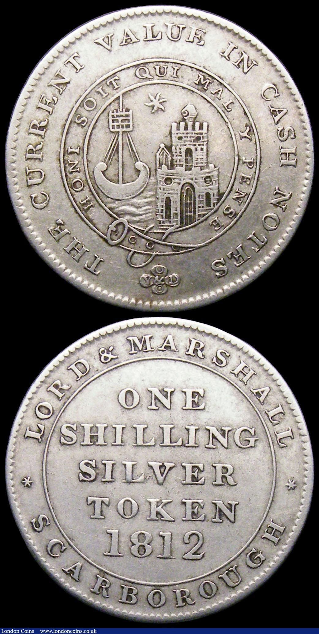 London Coins : A160 : Lot 1623 : 19th Century (2) Yorkshire Sixpence - Hull 1811 Davis 17 NVF, toned, Shilling Yorkshire - Leeds Lord...