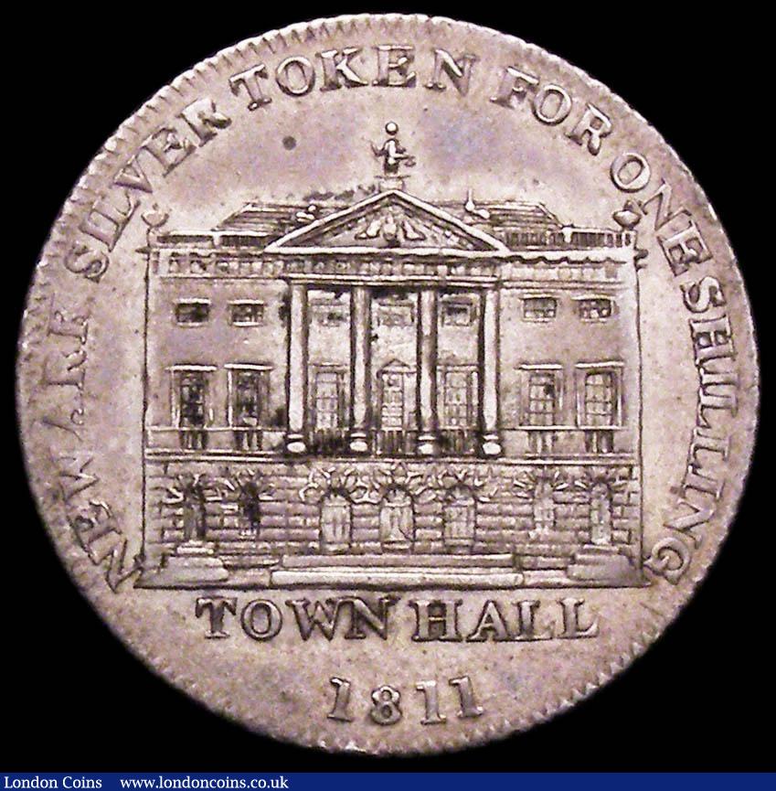 London Coins : A160 : Lot 1643 : 19th Century Shilling Nottinghamshire - Newark 1811 Town Hall Davis 4 GVF/VF, Ex-S.Lockett July 2008