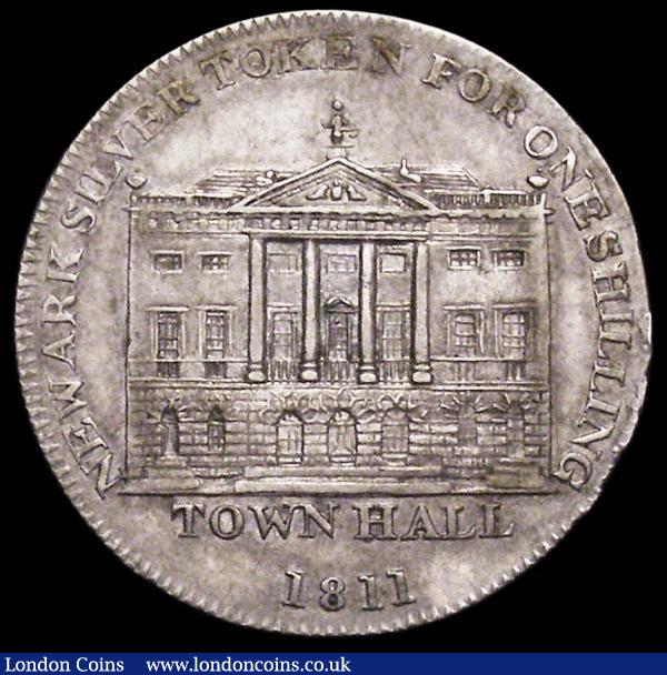 19th Century Shilling Nottinghamshire - Newark 1811 Town Hall Davis 5 VF/NVF with some fleck of toning, Ex-Bonhams 15/7/2009 Lot 573 (part)  : Tokens : Auction 160 : Lot 1644