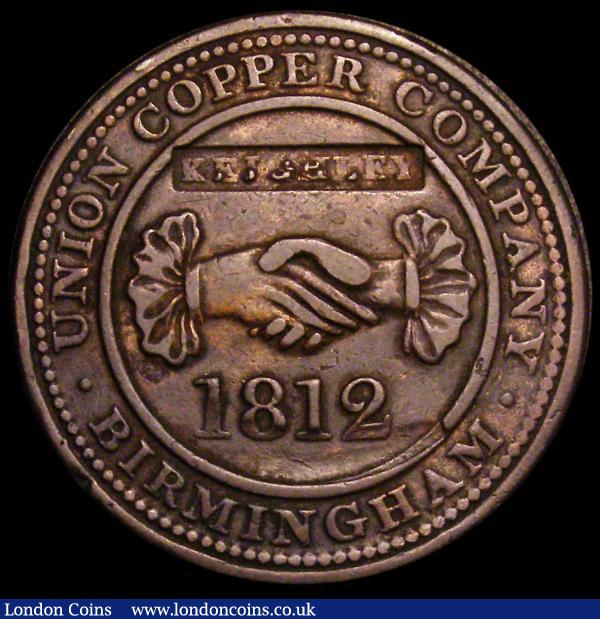 Penny 19th Century Yorkshire - Keighley 1812 Withers 800, Countermarked on a Birmingham Union Copper Company Penny, Fine : Tokens : Auction 160 : Lot 1725