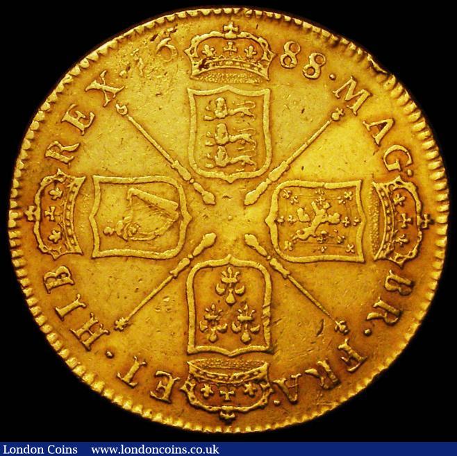 London Coins : A160 : Lot 2089 : Five Guineas 1688 S3397 PCGS XF45