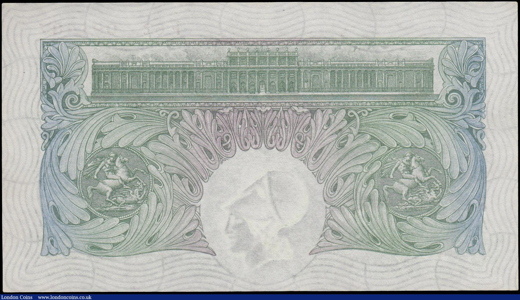 London Coins : A160 : Lot 24 : One Pound Mahon B212 issued 1928 first series F62 091487, Pick363a, tiny corner flick only, about UN...