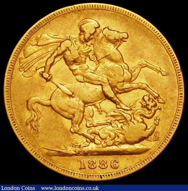 Sovereign 1886M George and the Dragon Marsh 108 Good Fine : English Coins : Auction 160 : Lot 2599