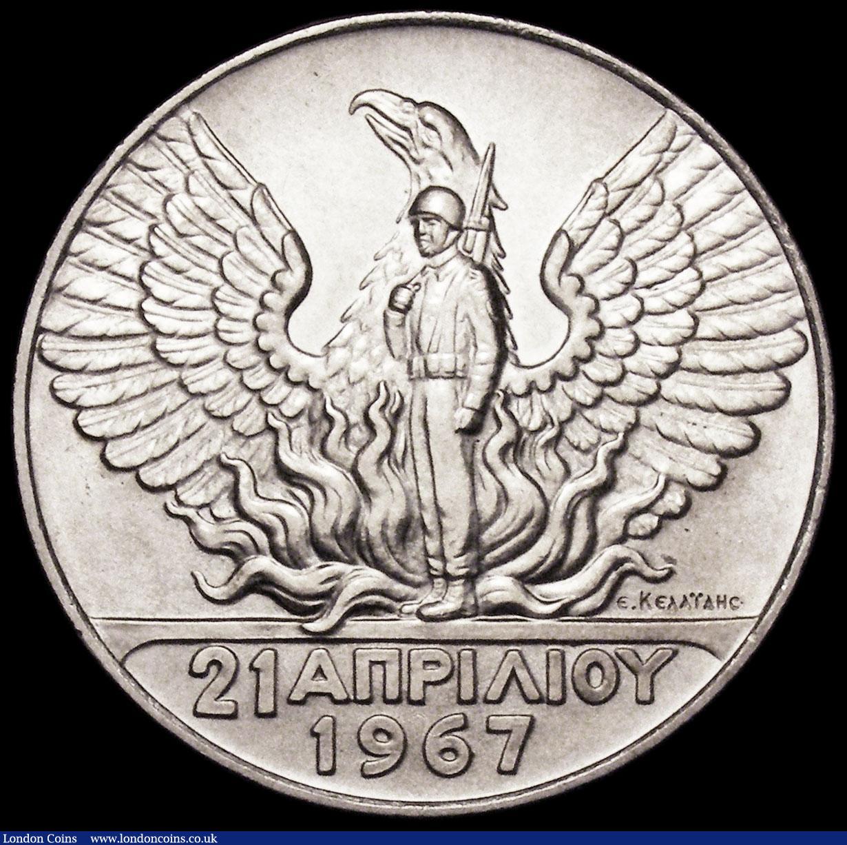 London Coins : A160 : Lot 3276 : Greece 100 Drachmai 1970 Revolution of 1967 KM#95 Lustrous UNC