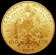 London Coins : A160 : Lot 1019 : Austria 100 Corona 1915  restrike Unc
