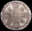 London Coins : A160 : Lot 2030 : Crown 1707 Roses and Plumes SEXTO edge, ESC 102 NEF with a few light contact marks