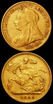 London Coins : A160 : Lot 2180 : Half Sovereign 1897 Marsh 492 VG/Fine, 1899 Marsh 494 Fine