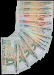 London Coins : A160 : Lot 309 : Eastern Caribbean Central Bank (13) 50 Dollars (3) issued 2012, 20 Dollars (2) issued 2000 & 201...
