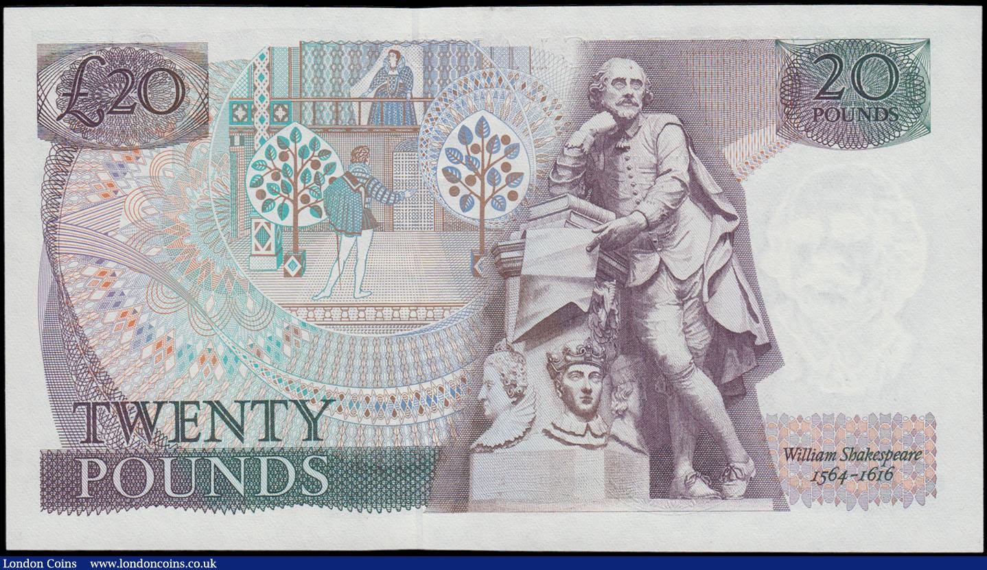 London Coins : A161 : Lot 110 : Twenty Pounds Gill B355 issued 1988, rare FIRST RUN series 01L 219125, (Pick380e), Uncirculated
