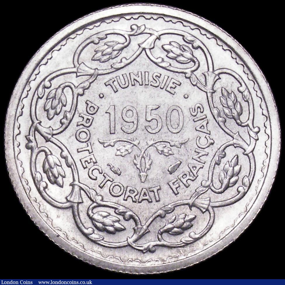London Coins : A161 : Lot 1375 : Tunisia 10 Francs 1950 (AH1370) Medallic Coinage X#1 UNC, scarce with a mintage of just 1,103 pieces