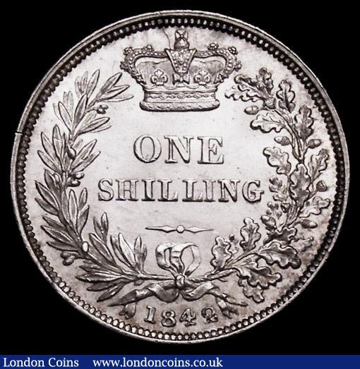 Shilling 1842 ESC 1288, Bull 2987, Lustrous UNC, in an LCGS holder and graded LCGS 80 : English Coins : Auction 161 : Lot 1867