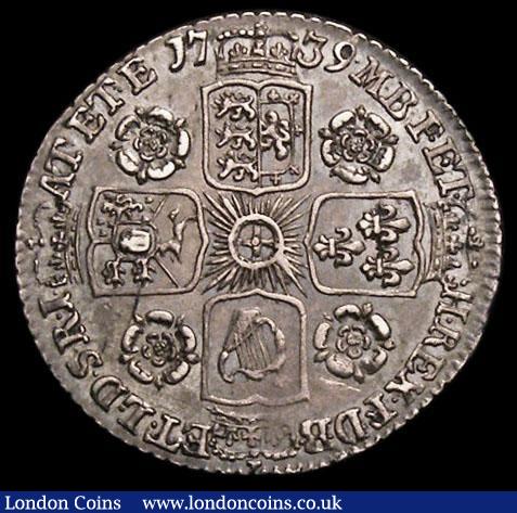 Sixpence 1739 Roses ESC 1612, Bull 1749 EF with attractive toning, in an LCGS holder and graded LCGS 60 : English Coins : Auction 161 : Lot 1900