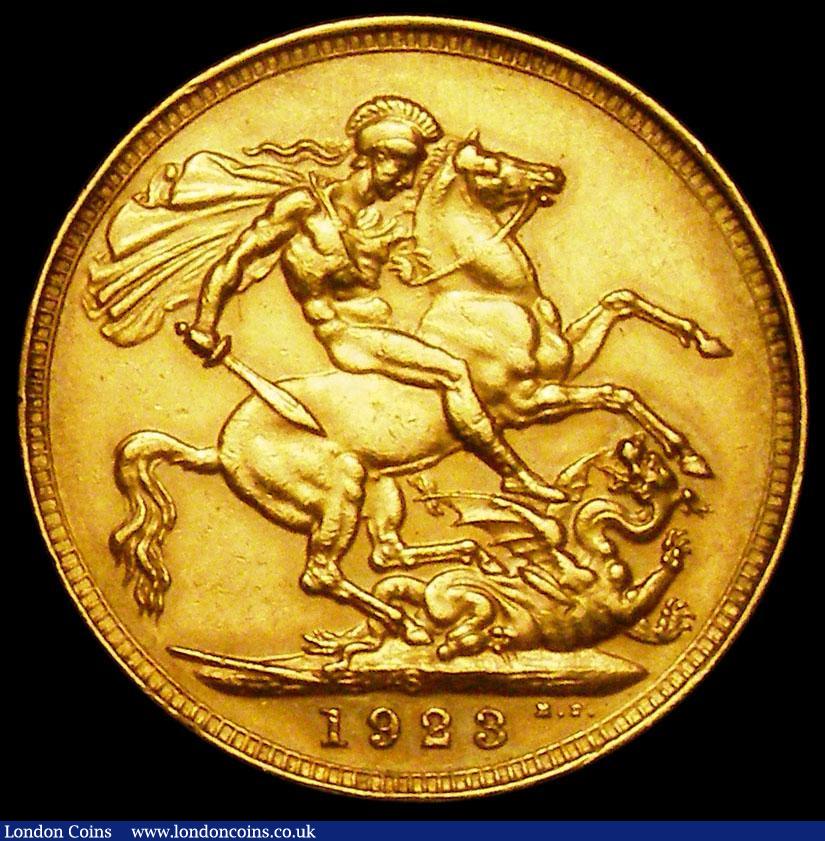 London Coins : A161 : Lot 2111 : Sovereign 1923S Marsh 283 GEF Extremely Rare, one of the key dates in the series