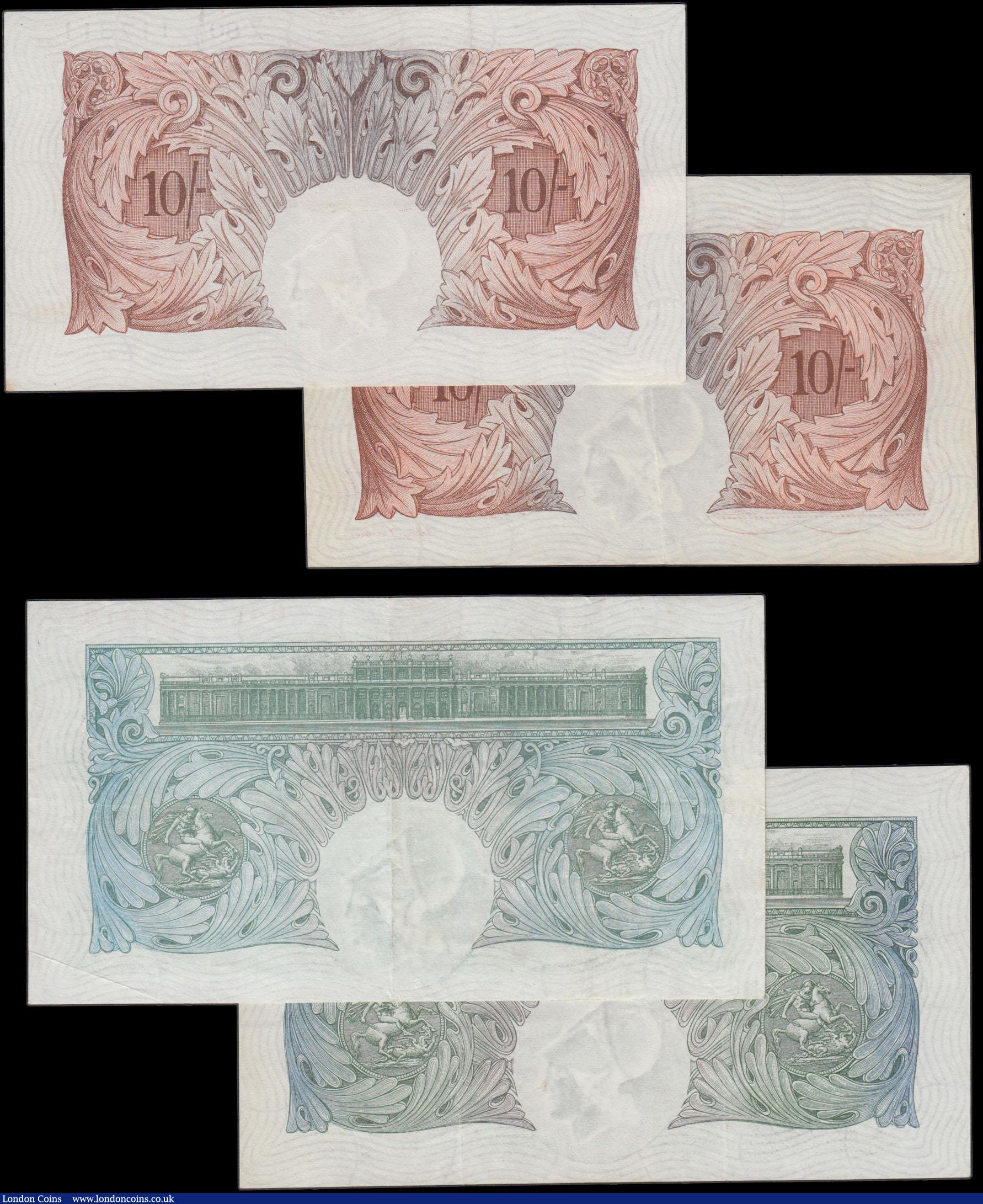 London Coins : A161 : Lot 31 : Ten Shillings & One Pound (4), Mahon 10 Shillings B210 first series Z80 117311, (Pick362a), pres...