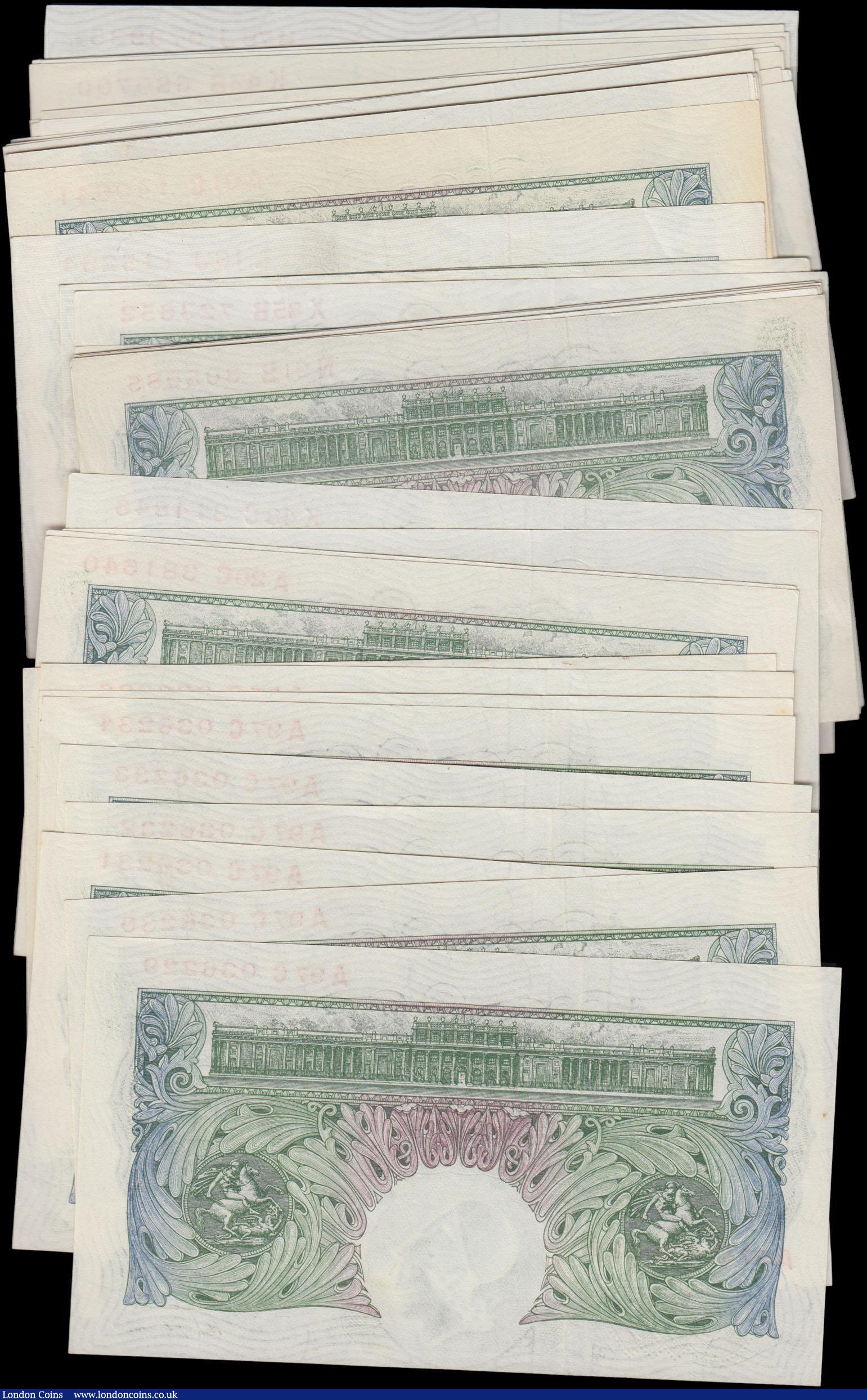 London Coins : A161 : Lot 56 : One Pound Beale (48) B268 & B269 issued 1950, including consecutively numbered runs and pairs, a...