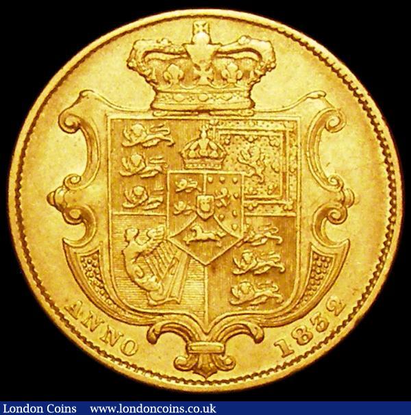 Sovereign 1832 Second Bust, Nose points to second I in BRITANNIAR, Marsh 17 Good Fine, in a presentation box : English Cased : Auction 161 : Lot 664