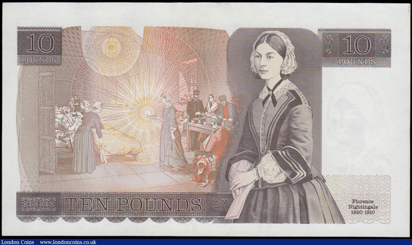 London Coins : A161 : Lot 97 : Ten Pounds Somerset B348 issued 1984 scarce first run AN01 726749, (Pick379b), Uncirculated 