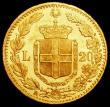 London Coins : A161 : Lot 1252 : Italy 20 Lire Gold 1882R KM#21 GEF and lustrous with some contact marks