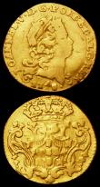 London Coins : A161 : Lot 1586 : Guinea 1787 S.3729 VG Ex-Jewellery, Half Guinea 1790 S.3735 VG, Portugal Half Escudo (800 Reis) Gold...