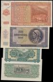 London Coins : A161 : Lot 216 : Bulgaria National Bank (4), 1000 Leva dated 1942, portrait King Boris III at left, (Pick61a), good E...