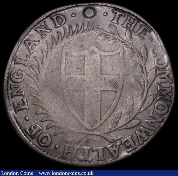 Crown 1656 Commonwealth the 6 overstruck the underlying digit unclear (probably a 4) as ESC 8, Bull 10 VG the design worn with clear legends, the reverse with a small 3 scratched below the date : Hammered Coins : Auction 162 : Lot 2083