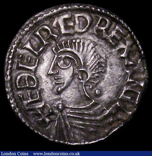 Penny Aethelred II Long Cross S.1151 Lincoln Mint, moneyer Dreng, GVF, a bold example : Hammered Coins : Auction 162 : Lot 2117