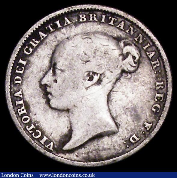 Sixpence 1848 8 over 6 ESC 1693A, Bull 3183, VG with all the major details and overdate very clear, Rare in all grades : English Coins : Auction 162 : Lot 3046