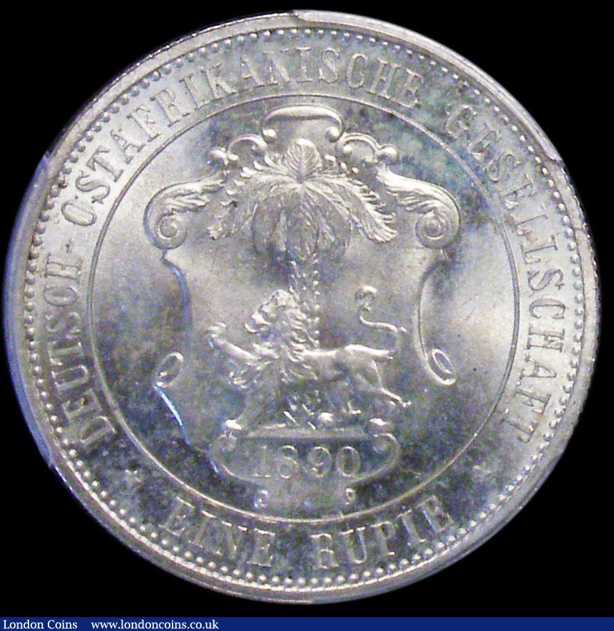 London Coins : A162 : Lot 1166 : German East Africa Rupie 1890 KM#2 in a PCGS holder and graded PCGS MS64