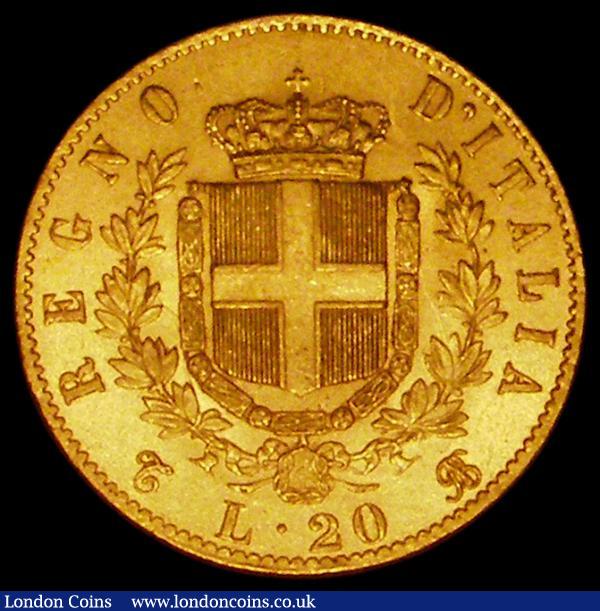 Italy 20 Lire Gold 1865 T BN KM#10.1 GEF/AU and lustrous : World Coins : Auction 162 : Lot 1229
