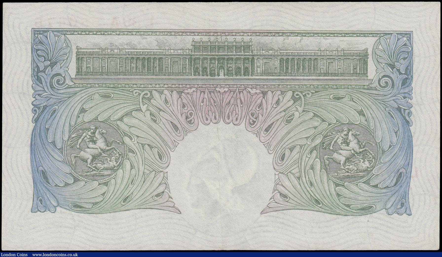 London Coins : A162 : Lot 123 : Peppiatt 1 Pound B239 issued 1934 scarce LAST RUN series L39A 586475, (Pick363c), good EF and very r...