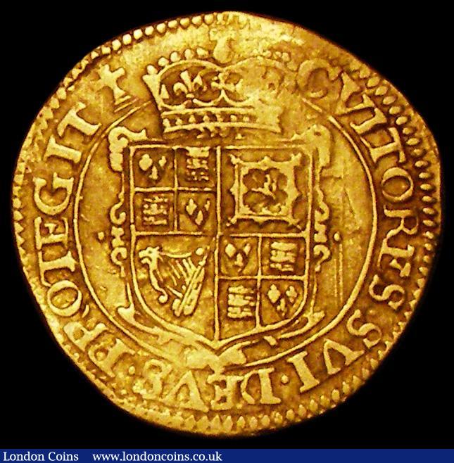 London Coins : A162 : Lot 1593 : Gold Crown Charles I Second Bust S.2711 mintmark Cross Calvary Fine/Good Fine