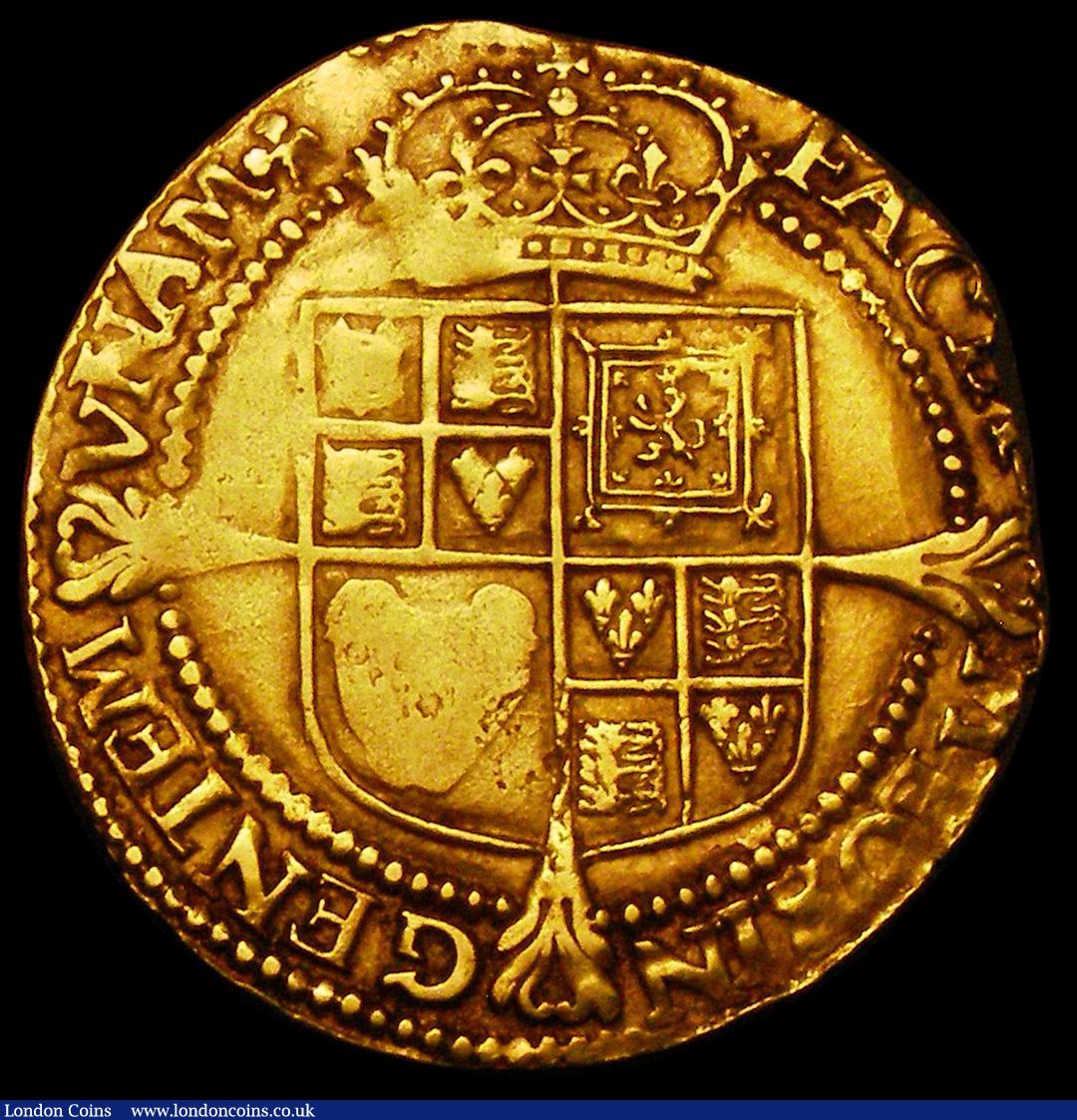 London Coins : A162 : Lot 1611 : Laurel James I Third Coinage, Fourth head, very small ties, S.2638B mintmark Trefoil, Fine or better...