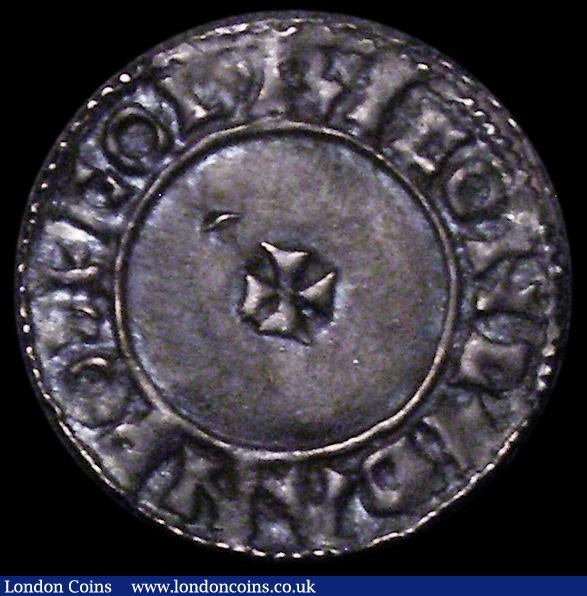 London Coins : A162 : Lot 1620 : Penny Aethelred II Last Small Cross type S.1154 VF toned with a minor crease and small surface crack